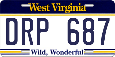 WV license plate DRP687