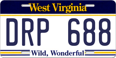 WV license plate DRP688