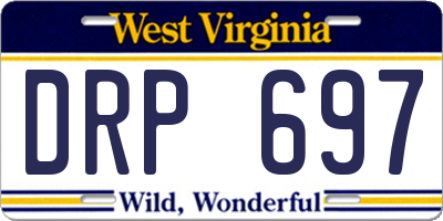 WV license plate DRP697