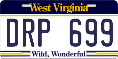 WV license plate DRP699