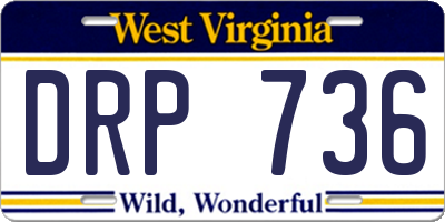 WV license plate DRP736