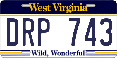 WV license plate DRP743