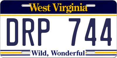 WV license plate DRP744