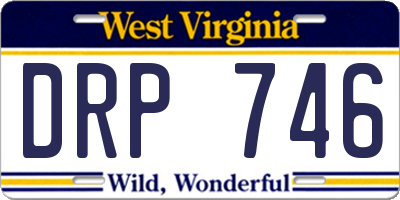 WV license plate DRP746