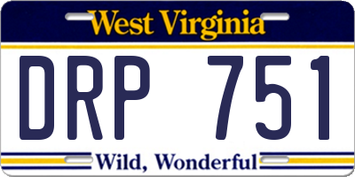 WV license plate DRP751