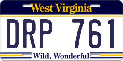 WV license plate DRP761