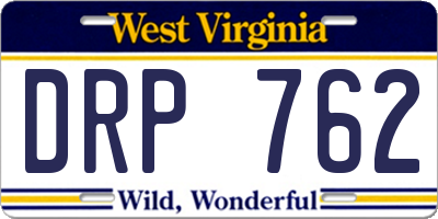WV license plate DRP762