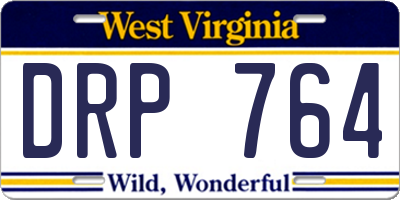 WV license plate DRP764