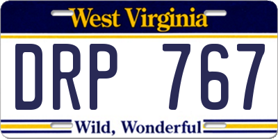 WV license plate DRP767