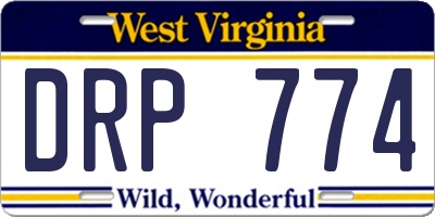WV license plate DRP774
