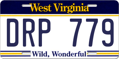 WV license plate DRP779