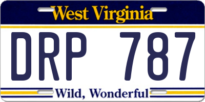 WV license plate DRP787