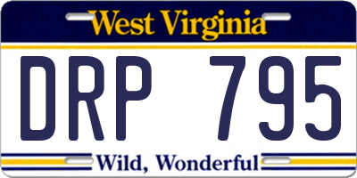 WV license plate DRP795
