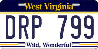 WV license plate DRP799