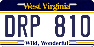 WV license plate DRP810