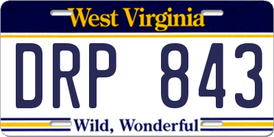 WV license plate DRP843
