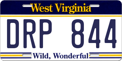 WV license plate DRP844