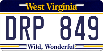 WV license plate DRP849