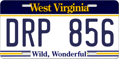 WV license plate DRP856