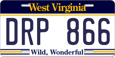 WV license plate DRP866