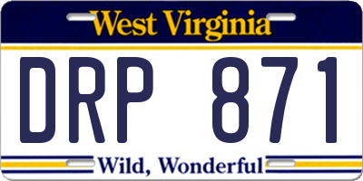 WV license plate DRP871