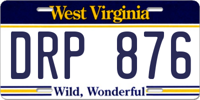 WV license plate DRP876
