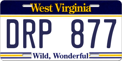 WV license plate DRP877