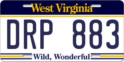 WV license plate DRP883