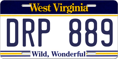 WV license plate DRP889
