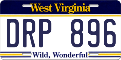 WV license plate DRP896