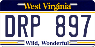 WV license plate DRP897