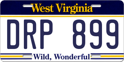 WV license plate DRP899