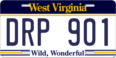 WV license plate DRP901