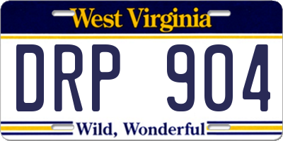 WV license plate DRP904