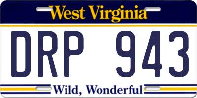 WV license plate DRP943