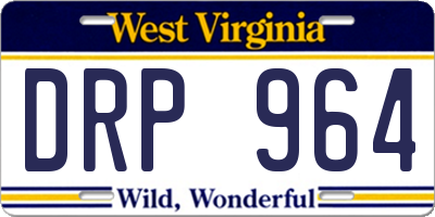 WV license plate DRP964