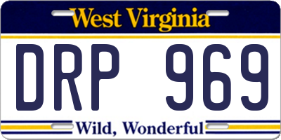 WV license plate DRP969