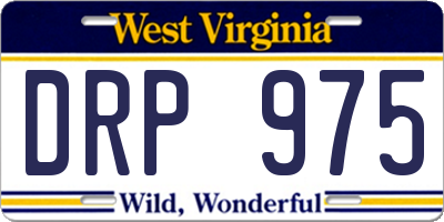WV license plate DRP975