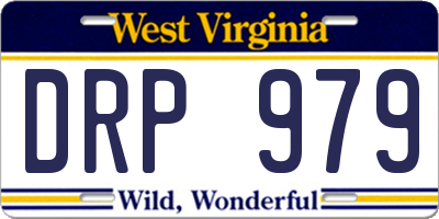 WV license plate DRP979