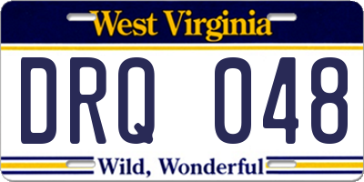 WV license plate DRQ048