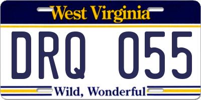 WV license plate DRQ055