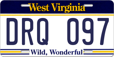 WV license plate DRQ097