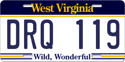 WV license plate DRQ119