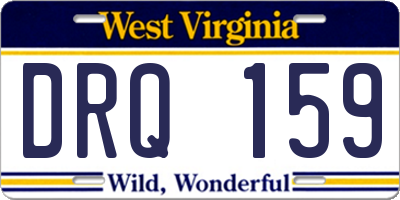 WV license plate DRQ159