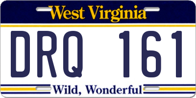 WV license plate DRQ161