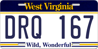 WV license plate DRQ167