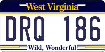 WV license plate DRQ186
