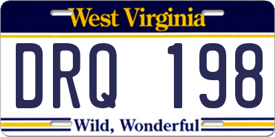 WV license plate DRQ198