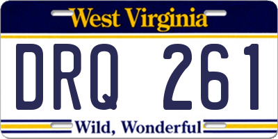 WV license plate DRQ261
