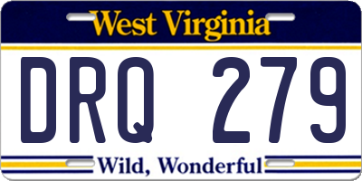 WV license plate DRQ279